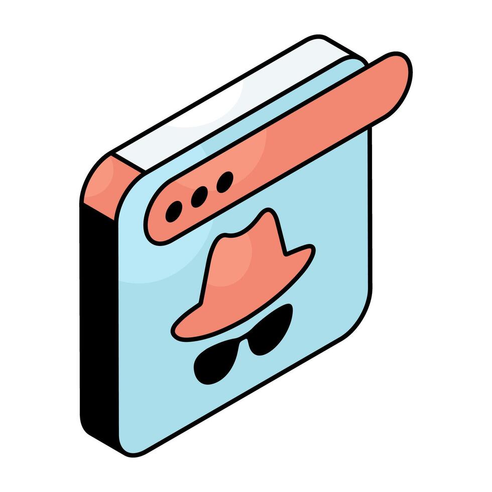 A colored design icon of web hacker vector
