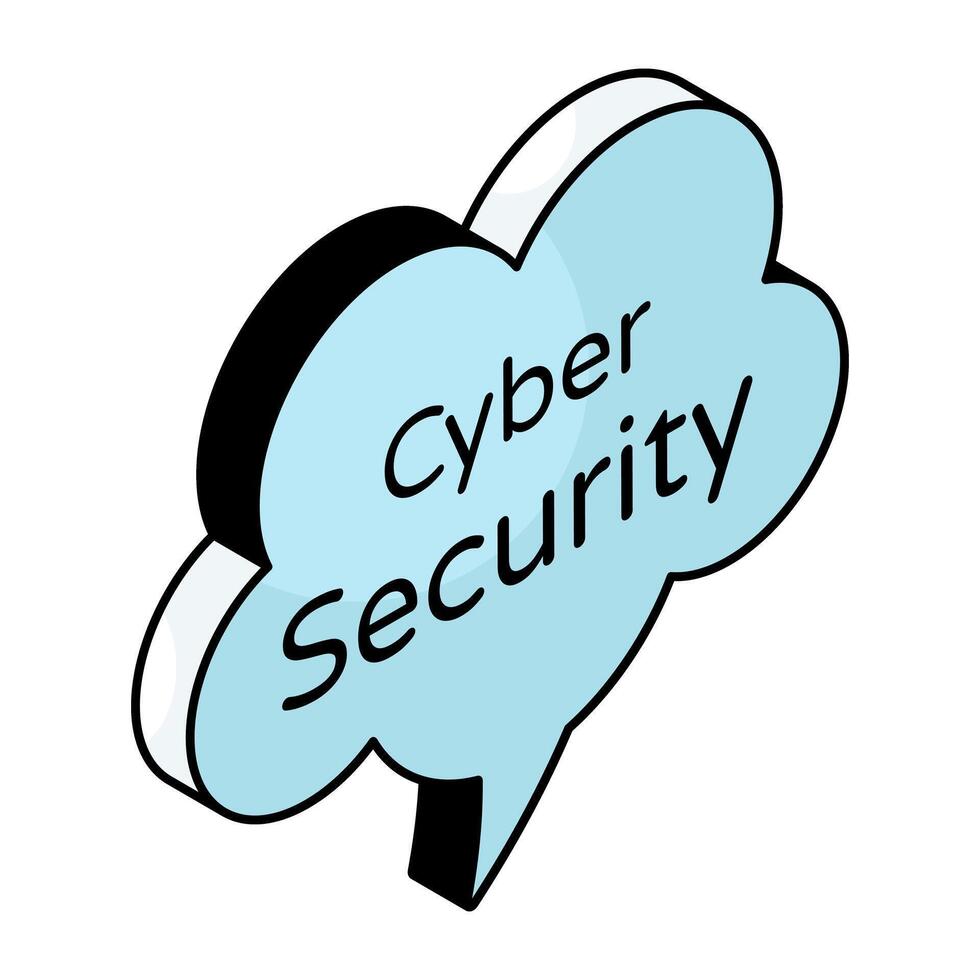 Creative design icon of cyber security vector