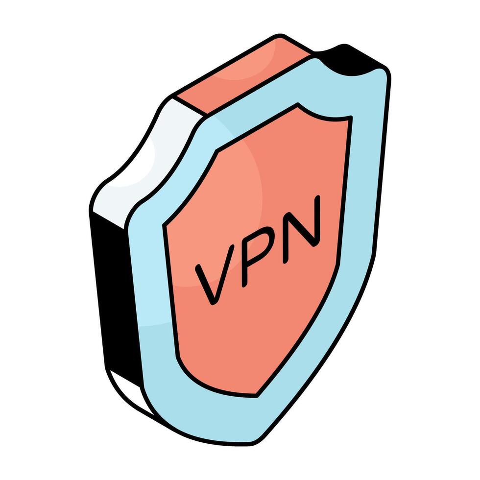 A trendy design icon of vpn vector