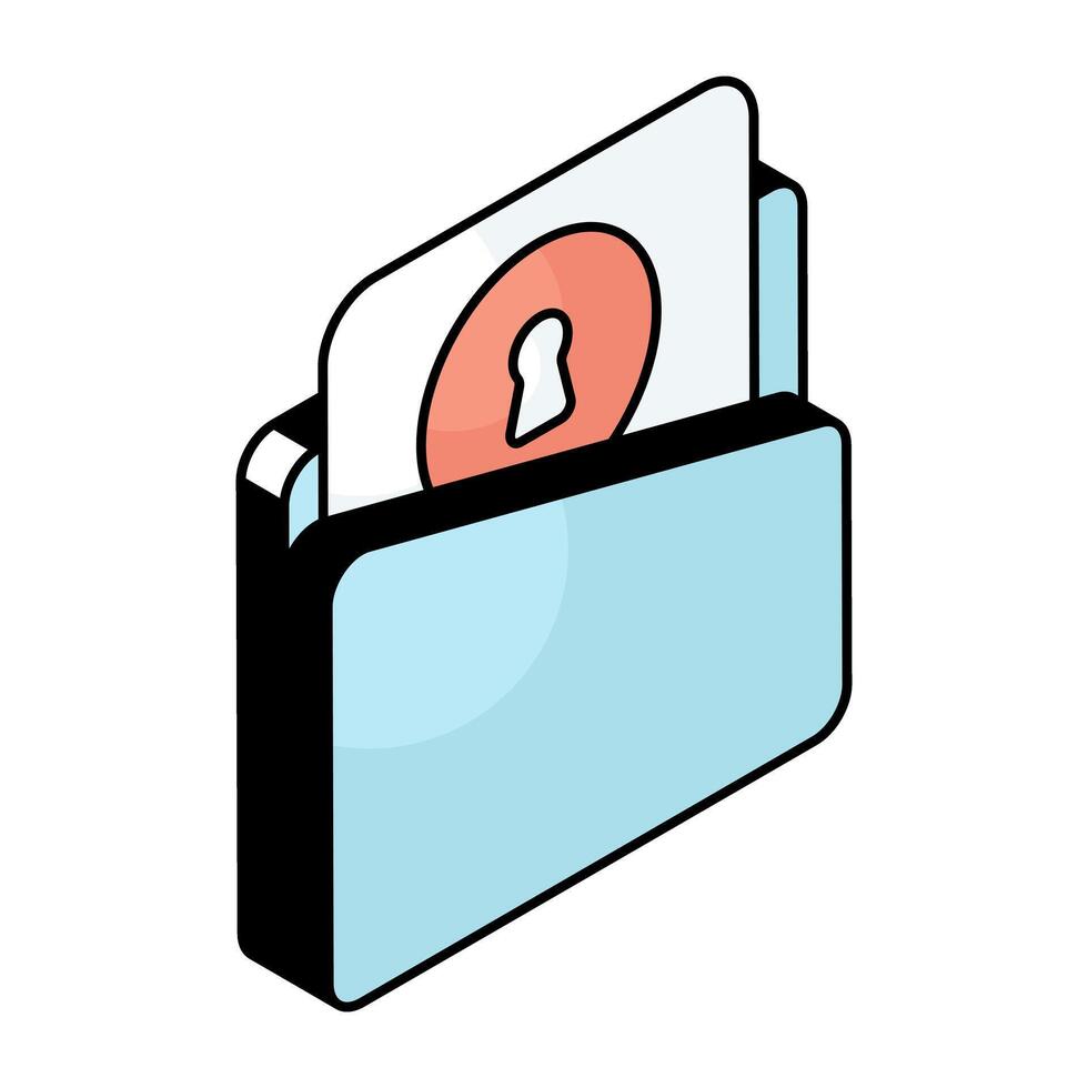 Modern design icon of secure folder vector