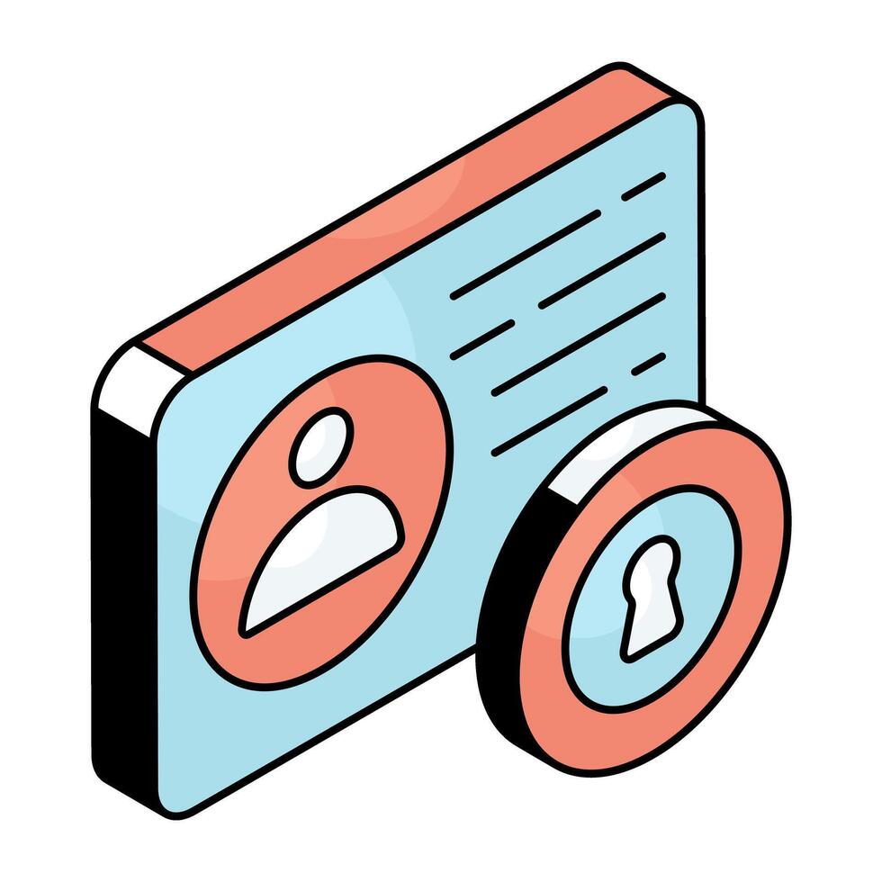 Perfect design icon of id security vector