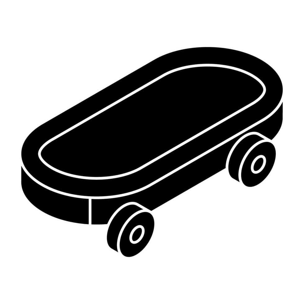 An icon design of skateboard vector