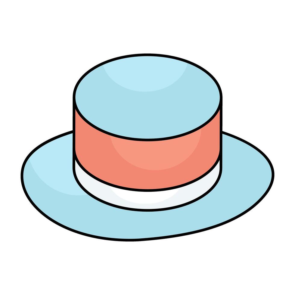 A flat design icon of cap vector