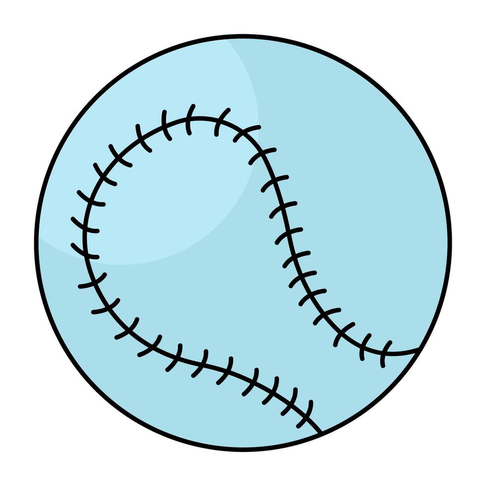A flat design icon of tennis ball vector