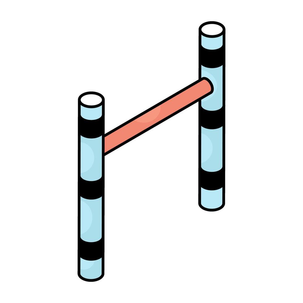 A unique design icon of pullup bar vector