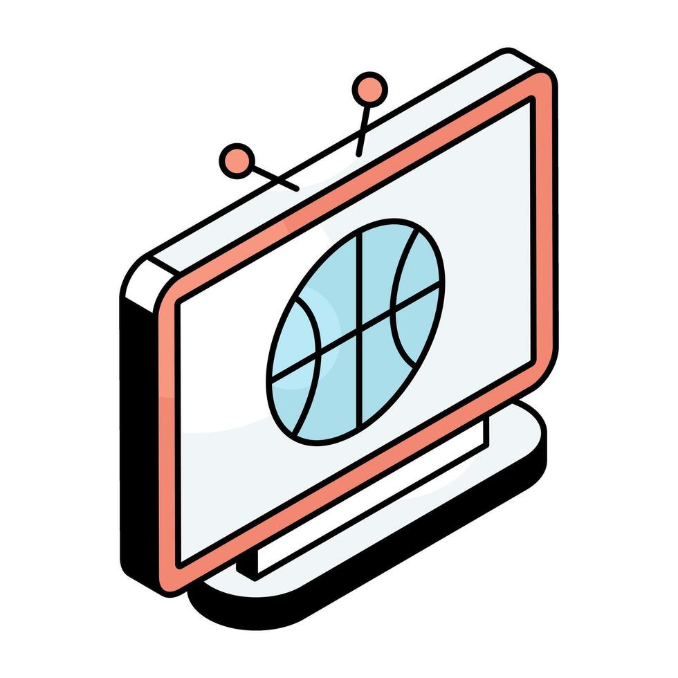 An icon design of online match vector