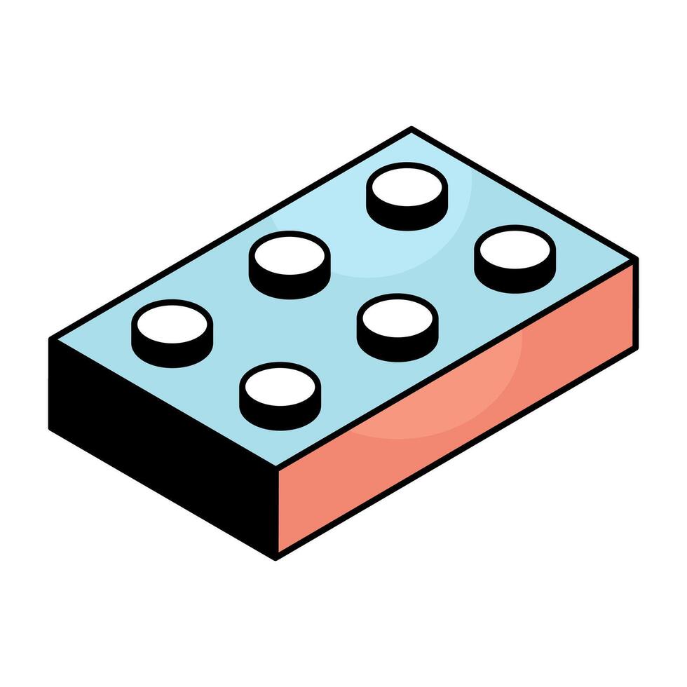 Premium design icon of building block vector
