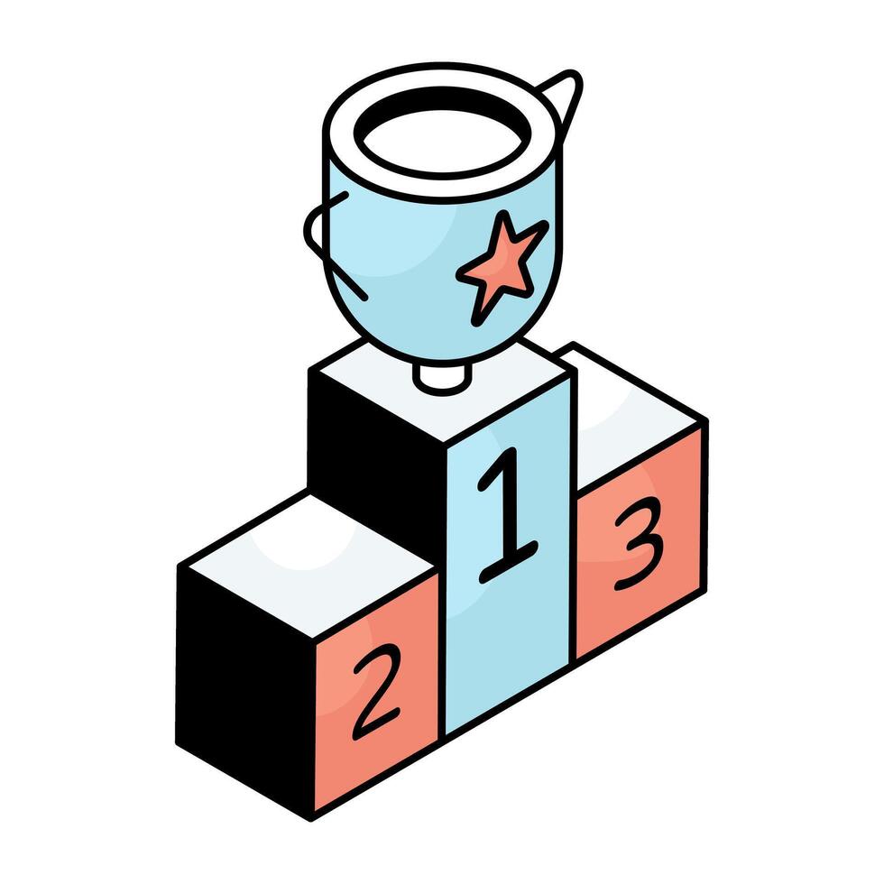 Position ranking board, icon of leaderboard vector