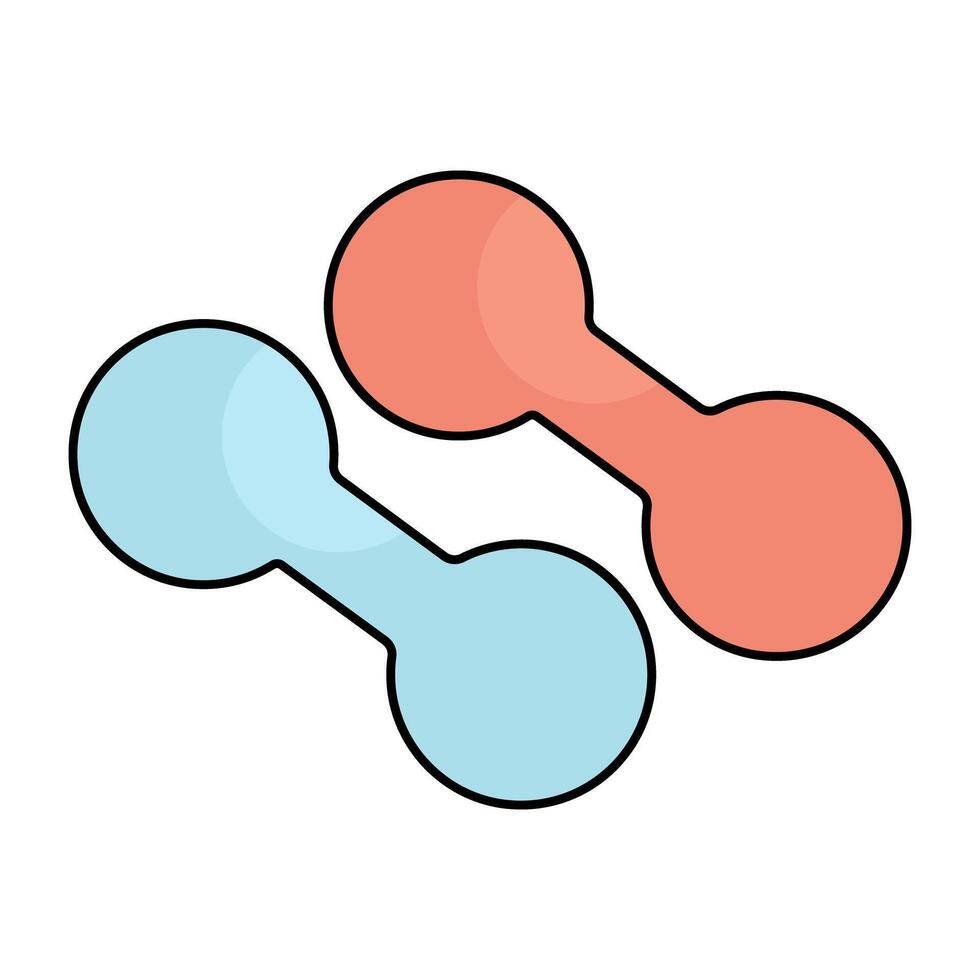 A trendy design of dumbbells vector