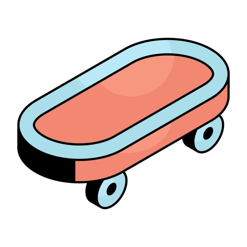 An icon design of skateboard vector