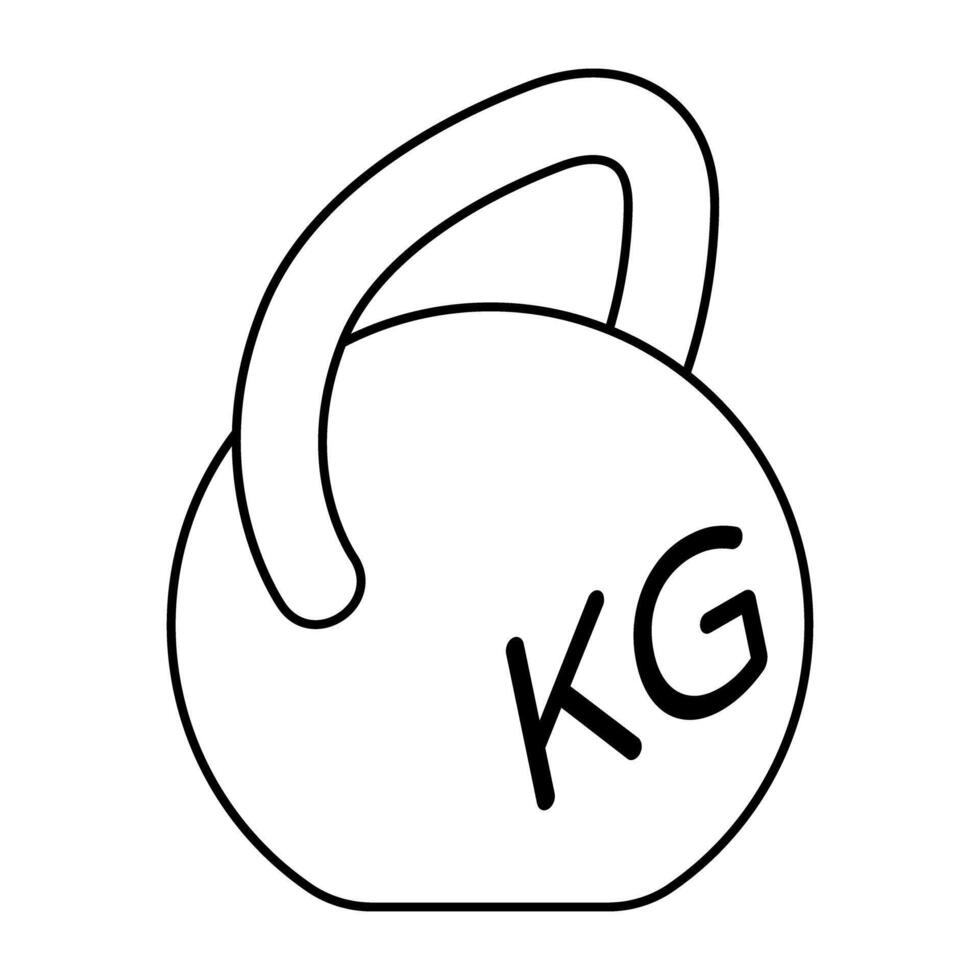 A trendy design of kettlebell vector