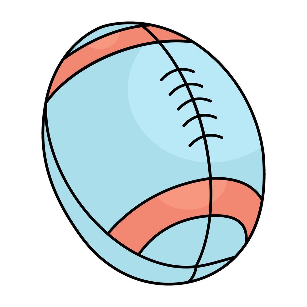 American football icon, flat design of rugby vector