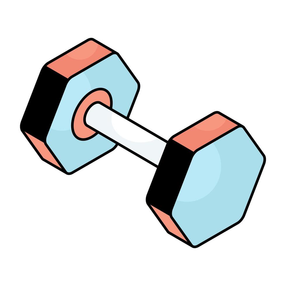 A trendy design of dumbbells vector