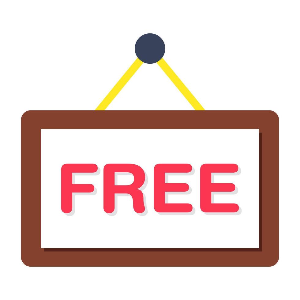 A trendy design icon of free board vector