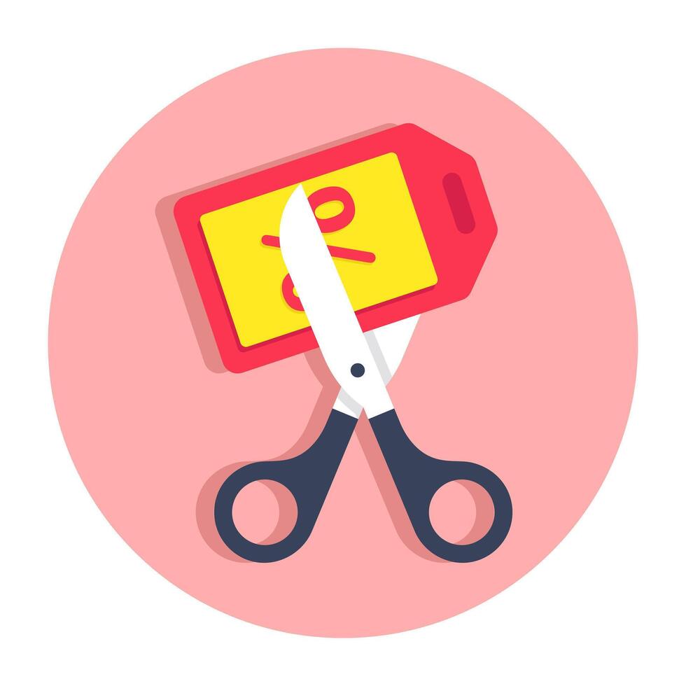 An icon design of cut price vector