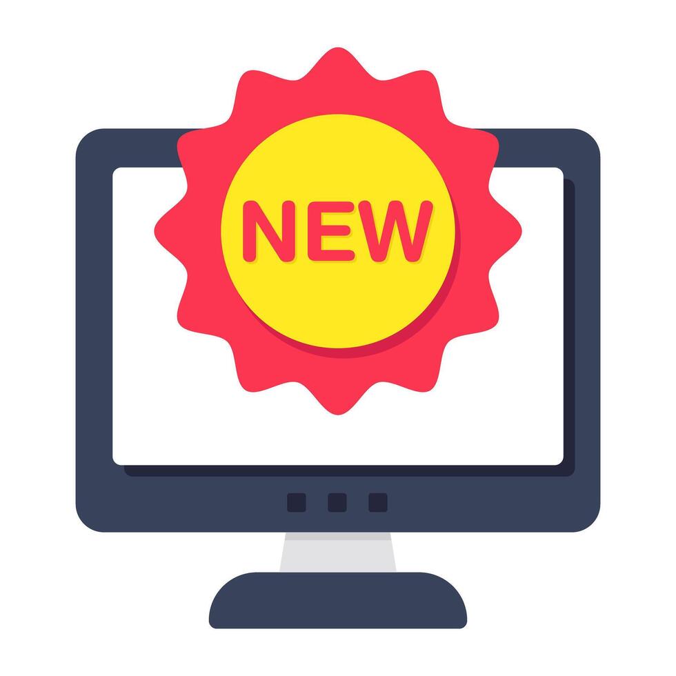 Editable design icon of new badge vector