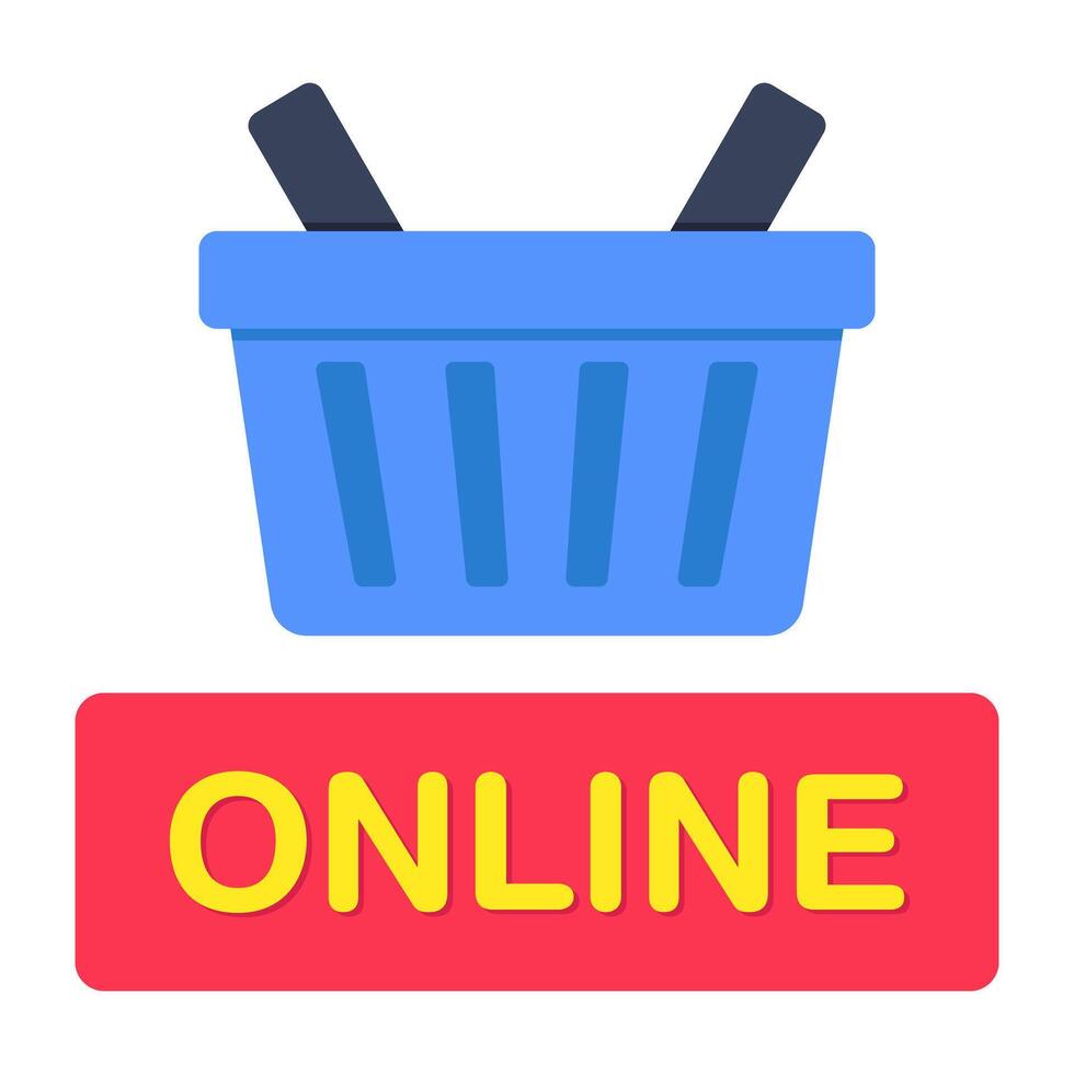 Unique design icon of online grocery vector
