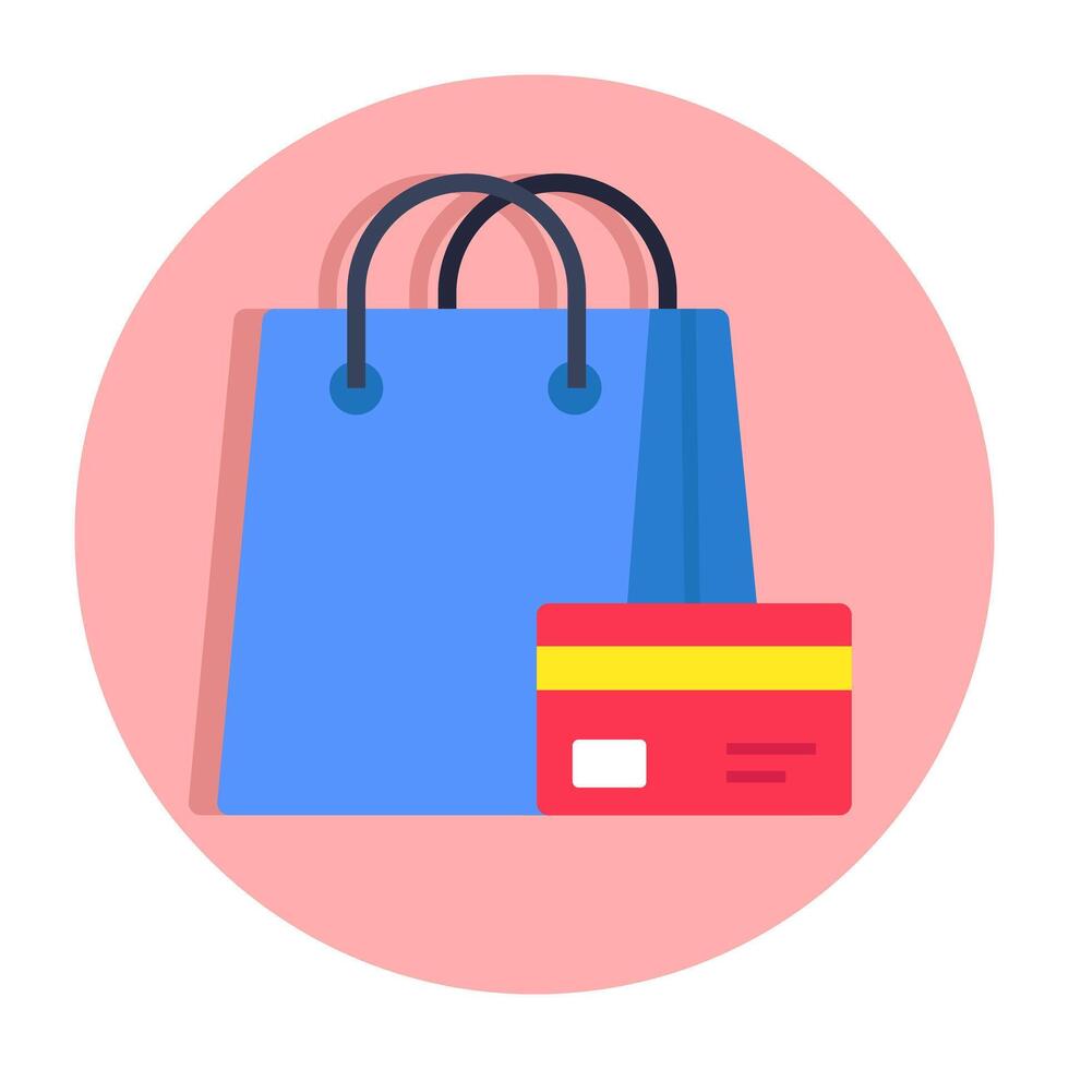 Shopping card payment icon in trendy vectors design
