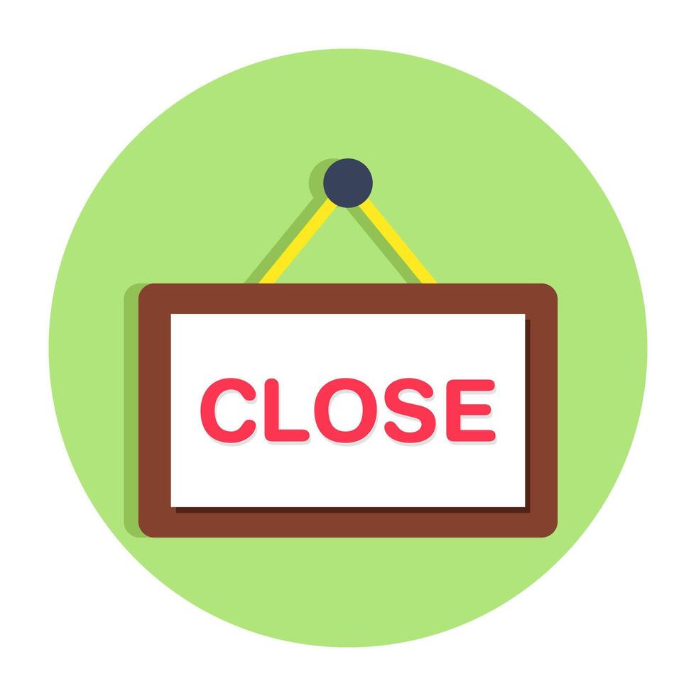 A trendy design icon of close board vector