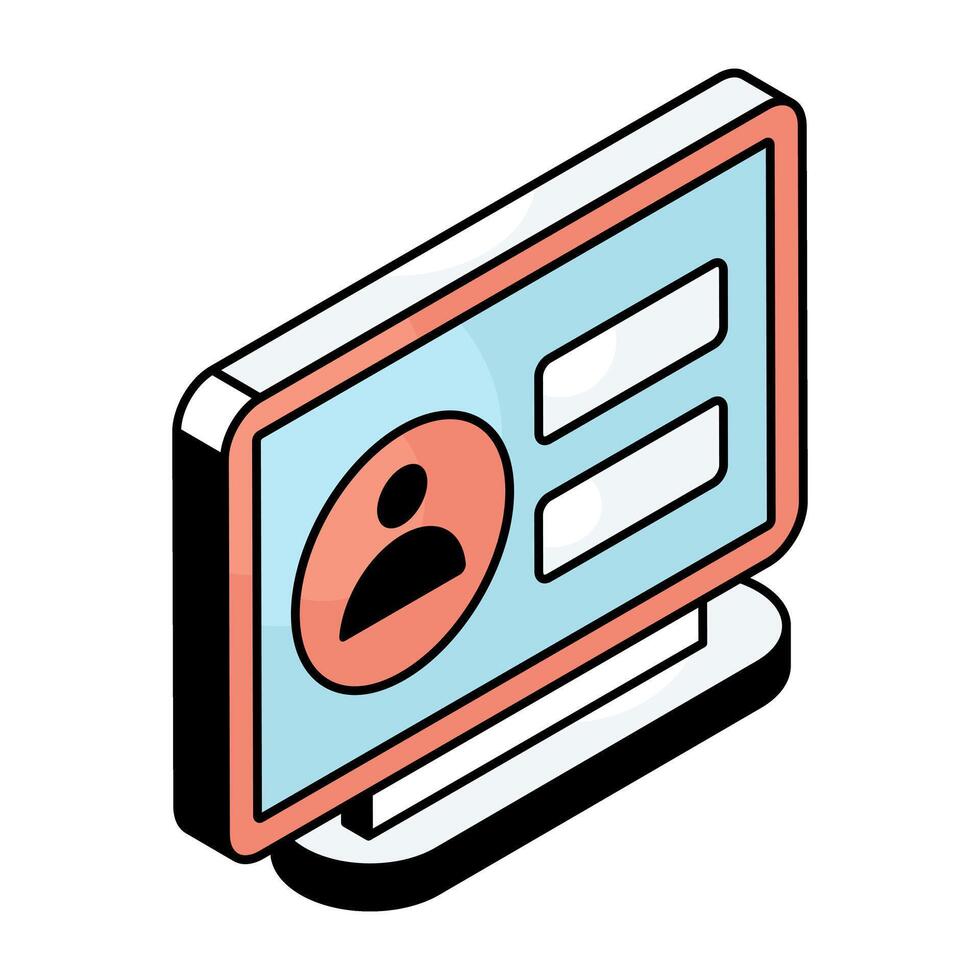 A trendy design icon of personal login vector