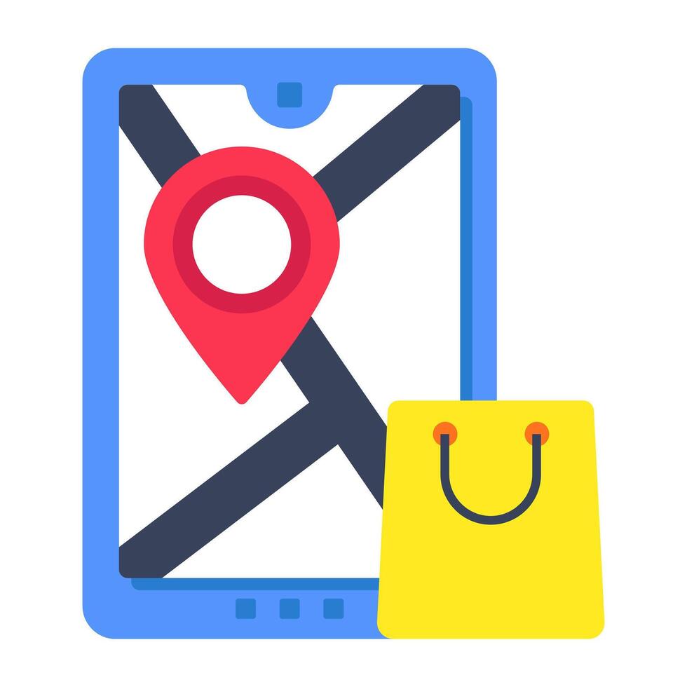 Perfect design icon of mobile parcel location vector