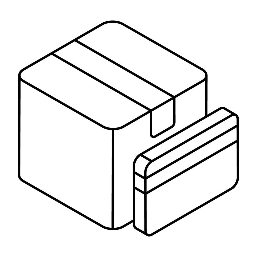 Trendy vectors design of parcel card payment