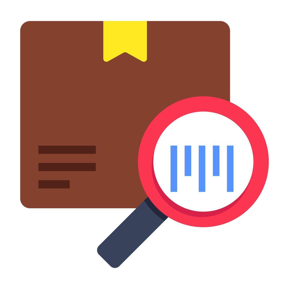 An icon design of barcode tracking vector