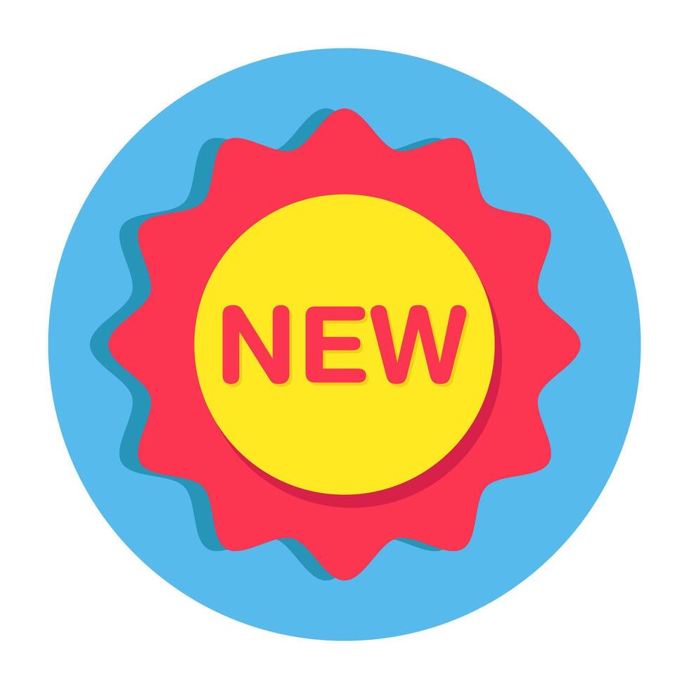 Editable design icon of new badge vector