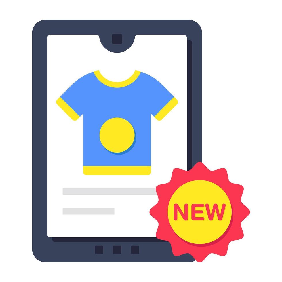 Unique design icon of mobile shirt vector