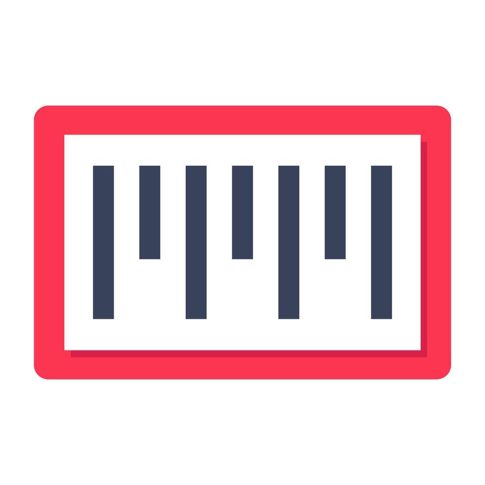 An icon design of barcode tracking vector