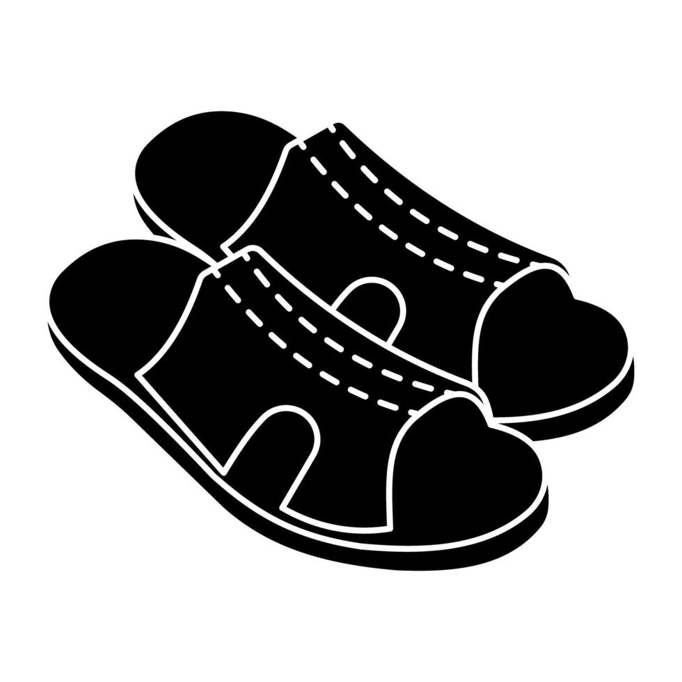 A solid design icon of shoes vector