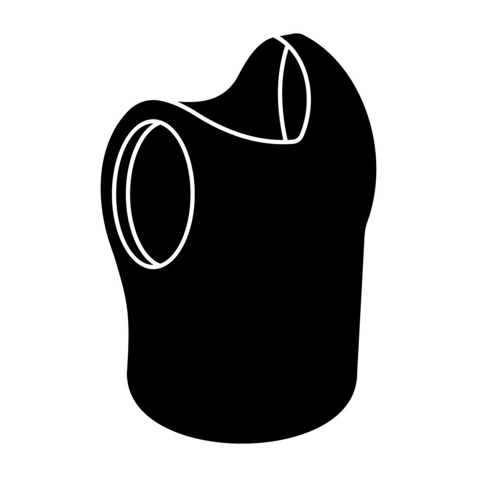 A colored design icon of sports bra vector
