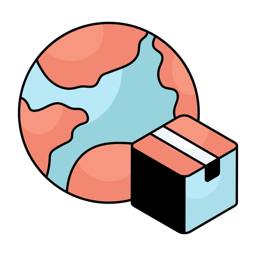 A perfect design icon of global delivery vector