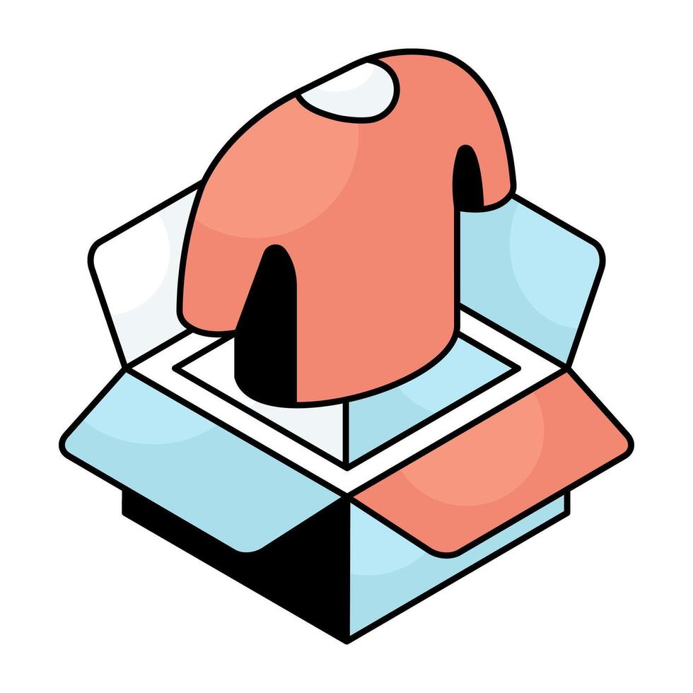 Modern design icon t shirt parcel vector