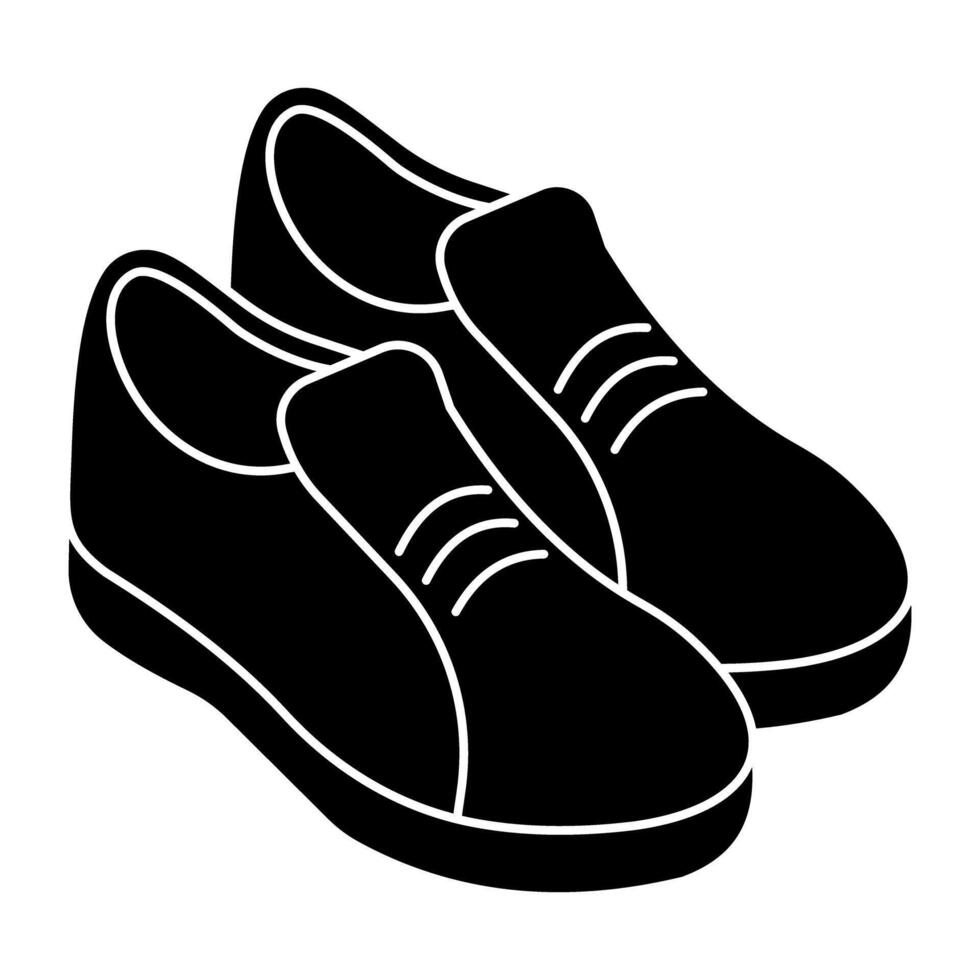 A colored design icon of shoes vector