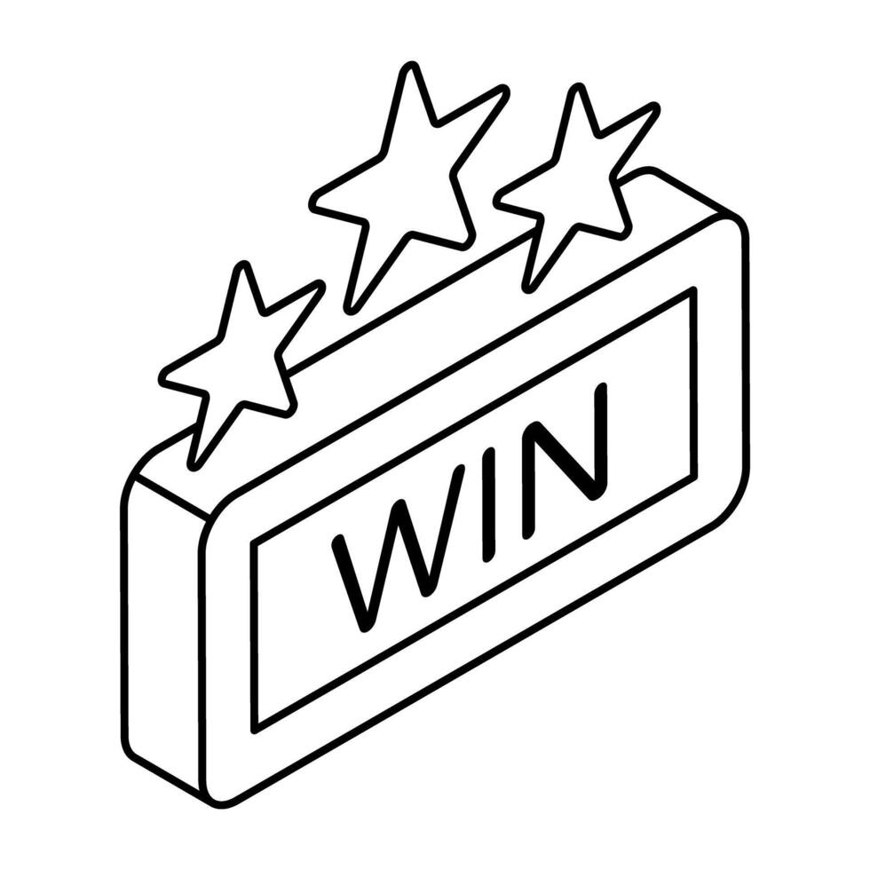 Modern design icon of win board vector