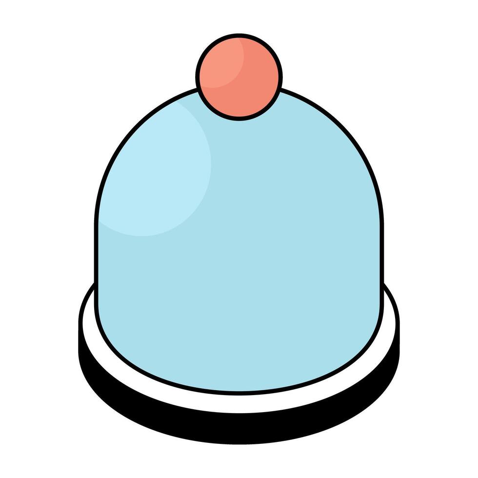 A flat design icon of cap vector