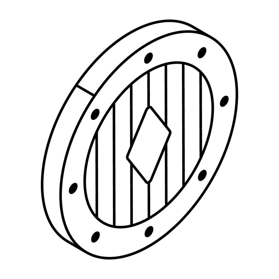 A colored design icon of casino token vector