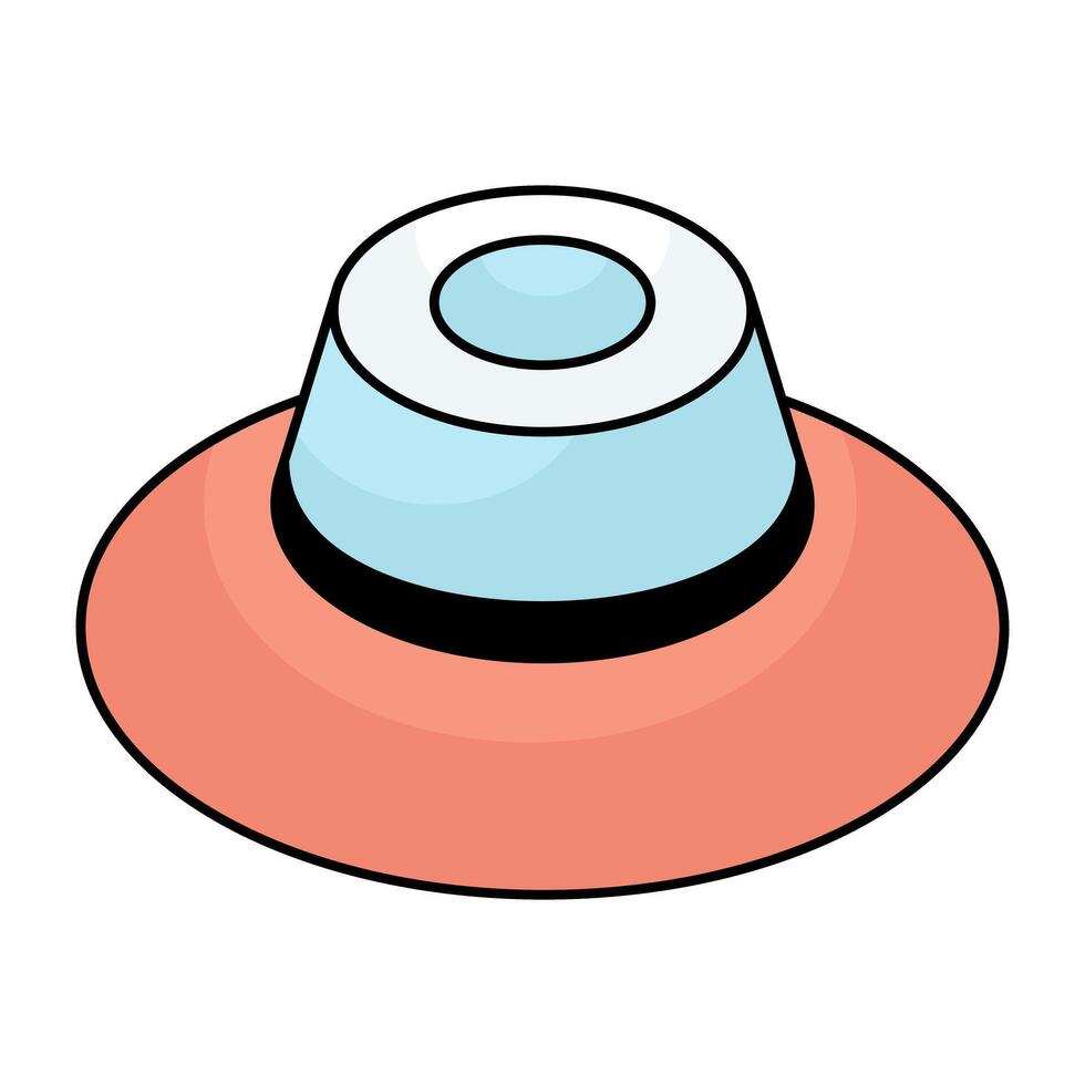 A flat design icon of cap vector