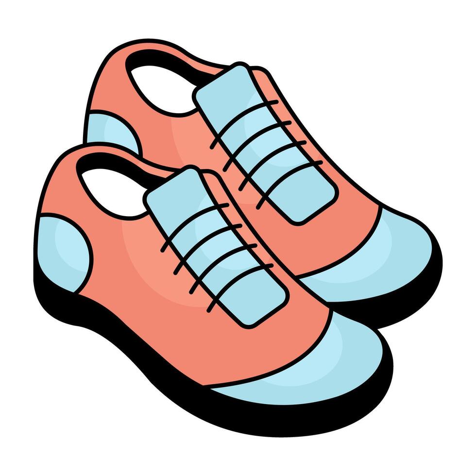 A colored design icon of shoes vector