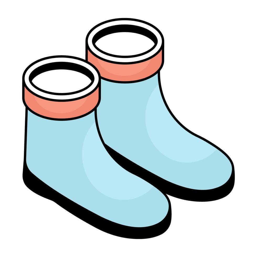 A colored design icon of shoes vector