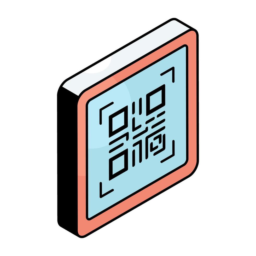 A flat design icon of barcode vector