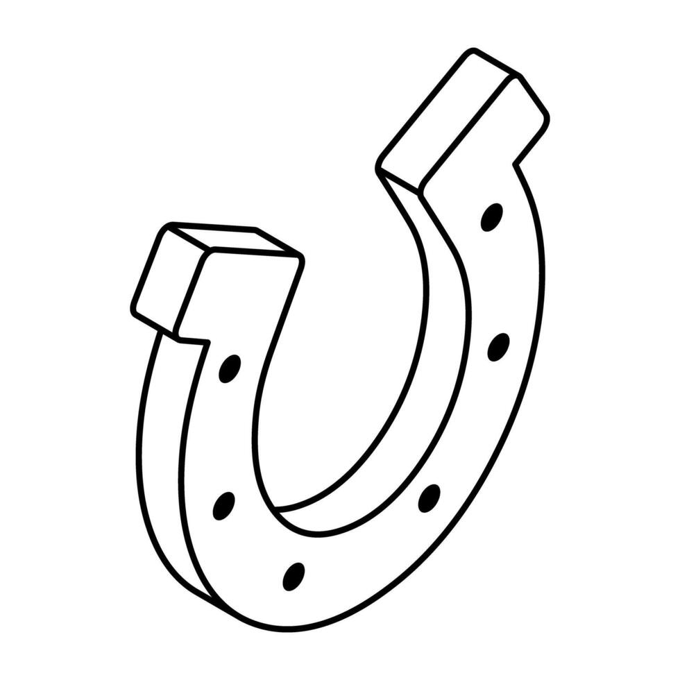 Editable design icon of magnet vector