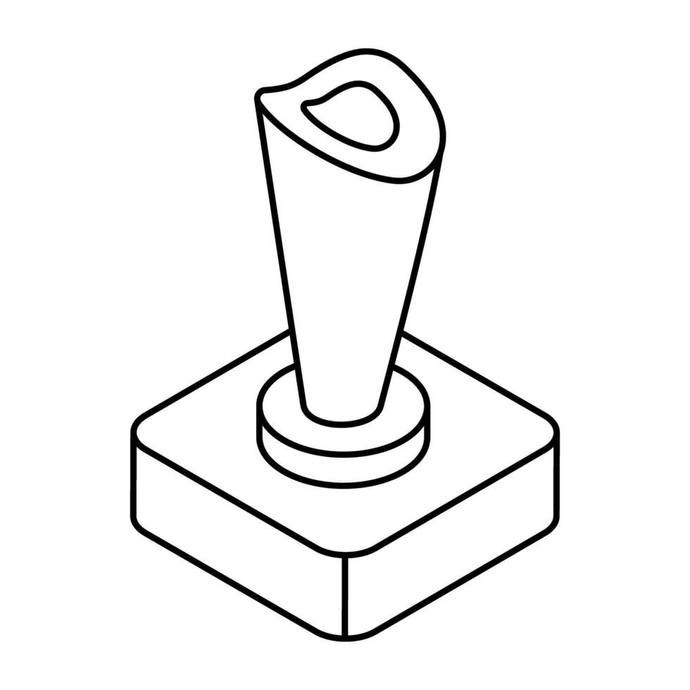 A flat design icon of trophy vector