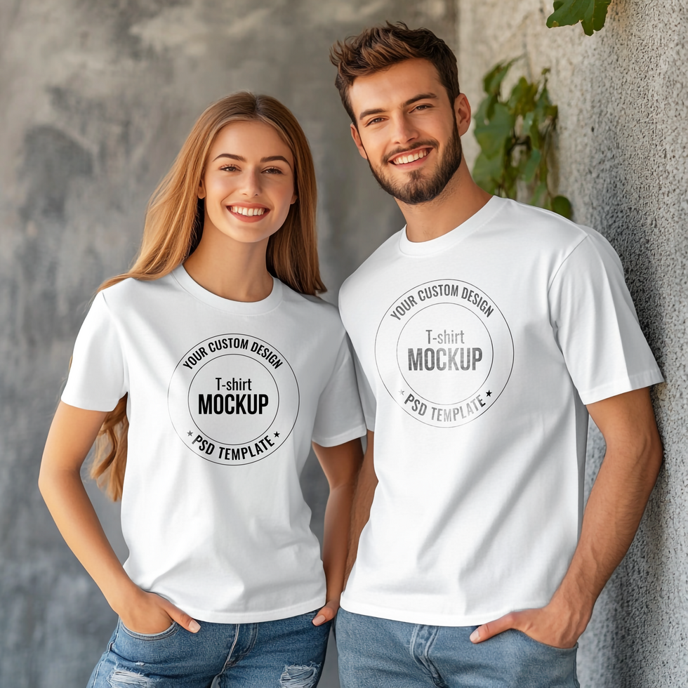 Elegant white Tshirt Mockup Design psd