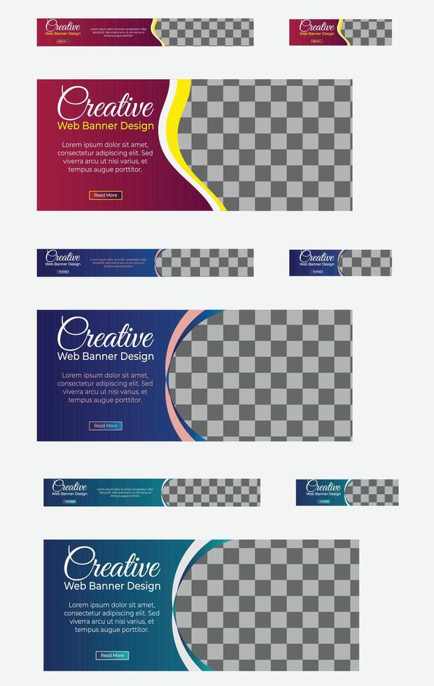 Abstract web banner design template vector