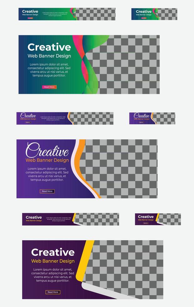Abstract web banner design template backgrounds . file easy editable. vector