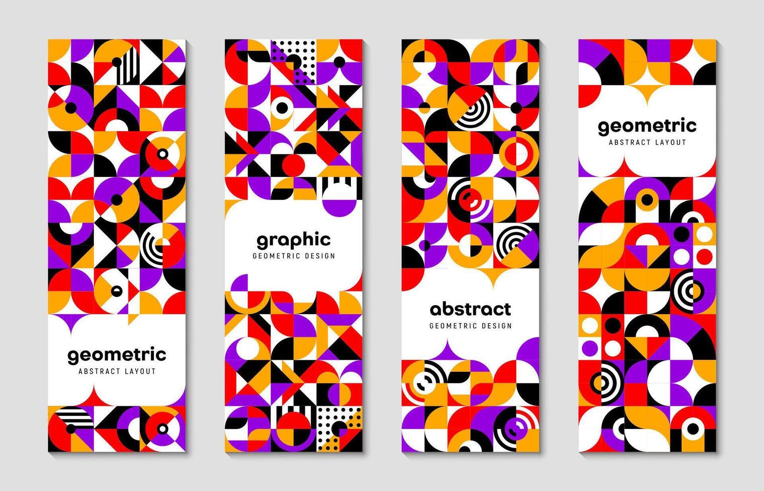 Abstract modern banners with geometric shapes vector