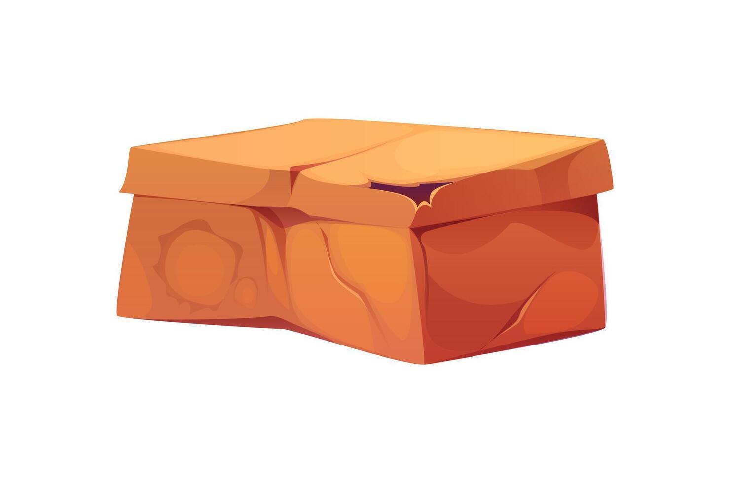 Damaged and crumpled delivery cardboard box vector