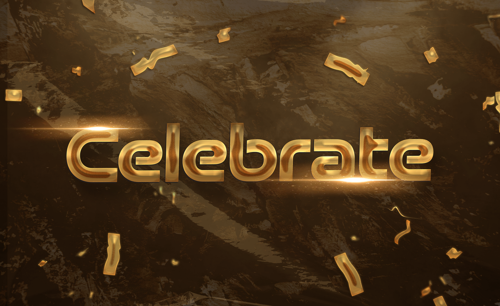 Gold Celebrate Text Effect psd